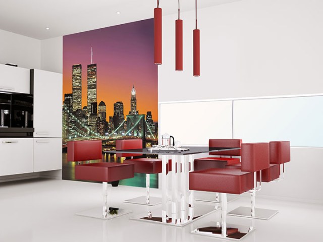 Interior decorado con Fotomural New York City 389