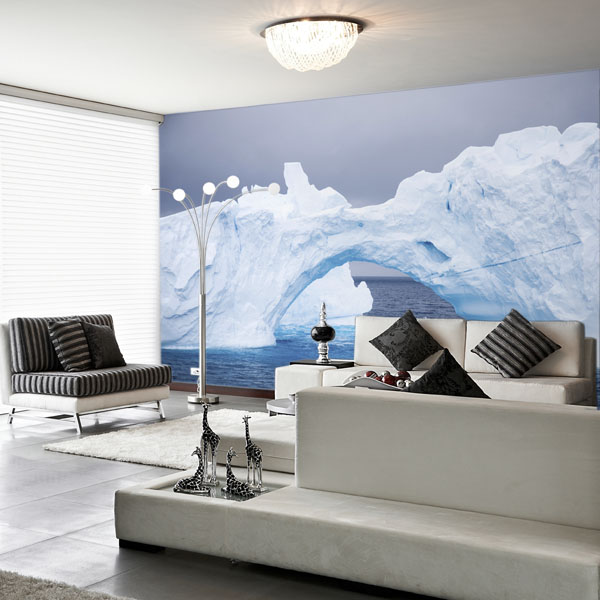 Interior decorado con Fotomural ARC OF ICE 97