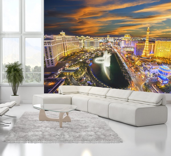 Interior decorado con Fotomural W4P LAS VEGAS 001