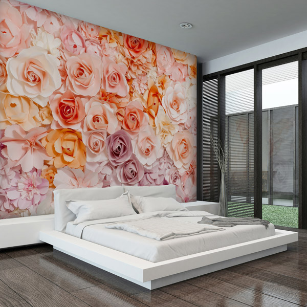 Interior decorado con Fotomural Flowers 147