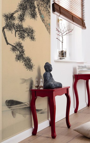 Interior decorado con Fotomural Koi V2-762