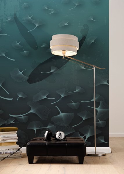 Interior decorado con Fotomural Ginkgo V4-759