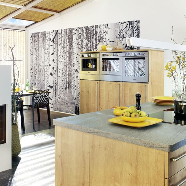 Interior decorado con Fotomural Woods V8-724