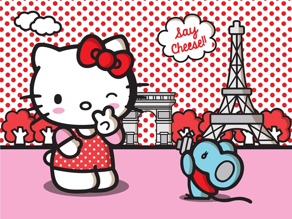 Fotomural Hello Kitty Paris FT xxl 1473