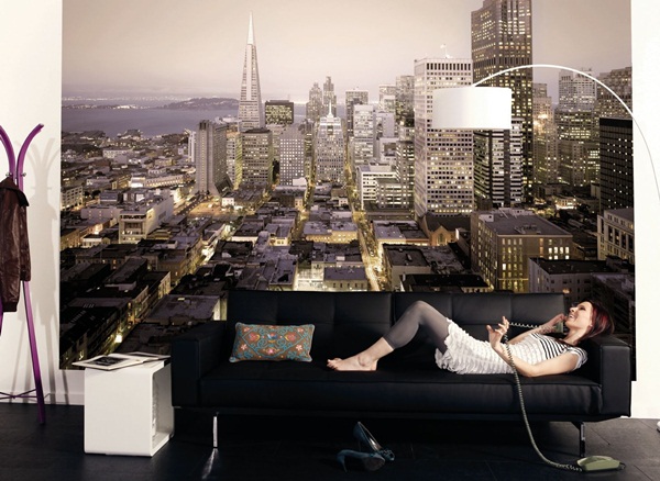 Interior decorado con Fotomural Urban 8NW-709