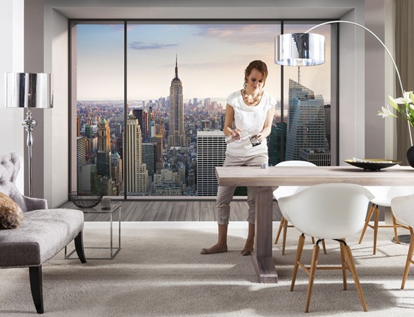 Interior decorado con Fotomural Penthouse 8NW-916