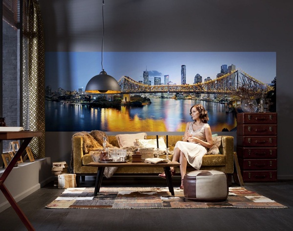 Interior decorado con Fotomural Brisbane XXL2-010