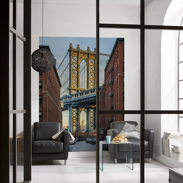 Interior decorado con Fotomural Brooklyn XXL2-013
