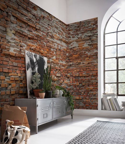 Interior decorado con Fotomural Bricklane XXL4-025