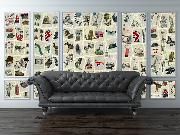 Interior decorado con Fotomural Creative Collage Marion Mcconaghie